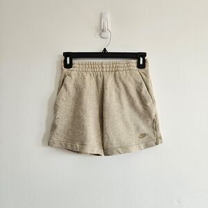 Nike FlyEase Beige Tan Confetti Speckled Teen Youth Sweat Shorts S Small